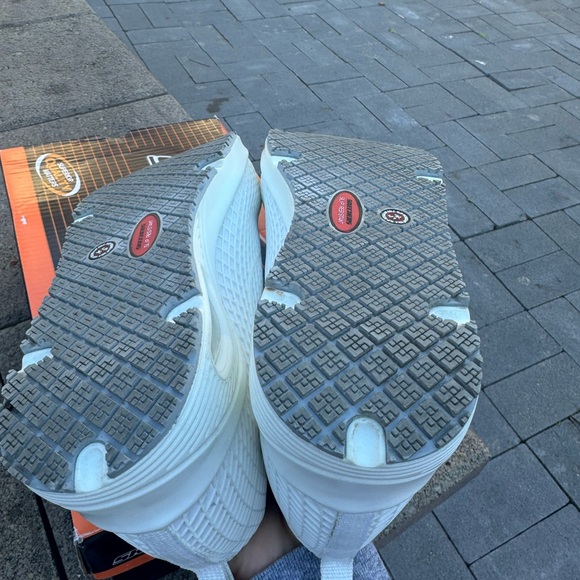 Skechers Womens Composite Toe White Slip Resistant Lace-Up Shoe 108072 Size 7 - Picture 4 of 8